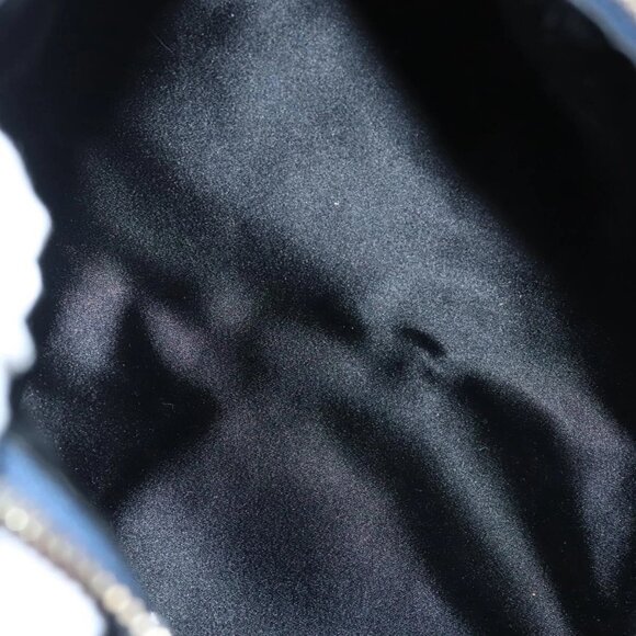 BVLGARI Hand Bag Canvas Navy Gold Auth 121454 - Picture 13 of 16